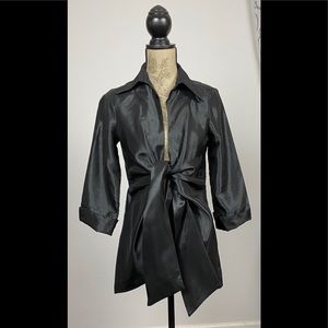 Neiman Marcus black semi shinny blazer/wrap